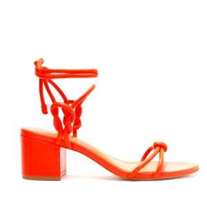 SCHUTZ Orange Knotted Sandals